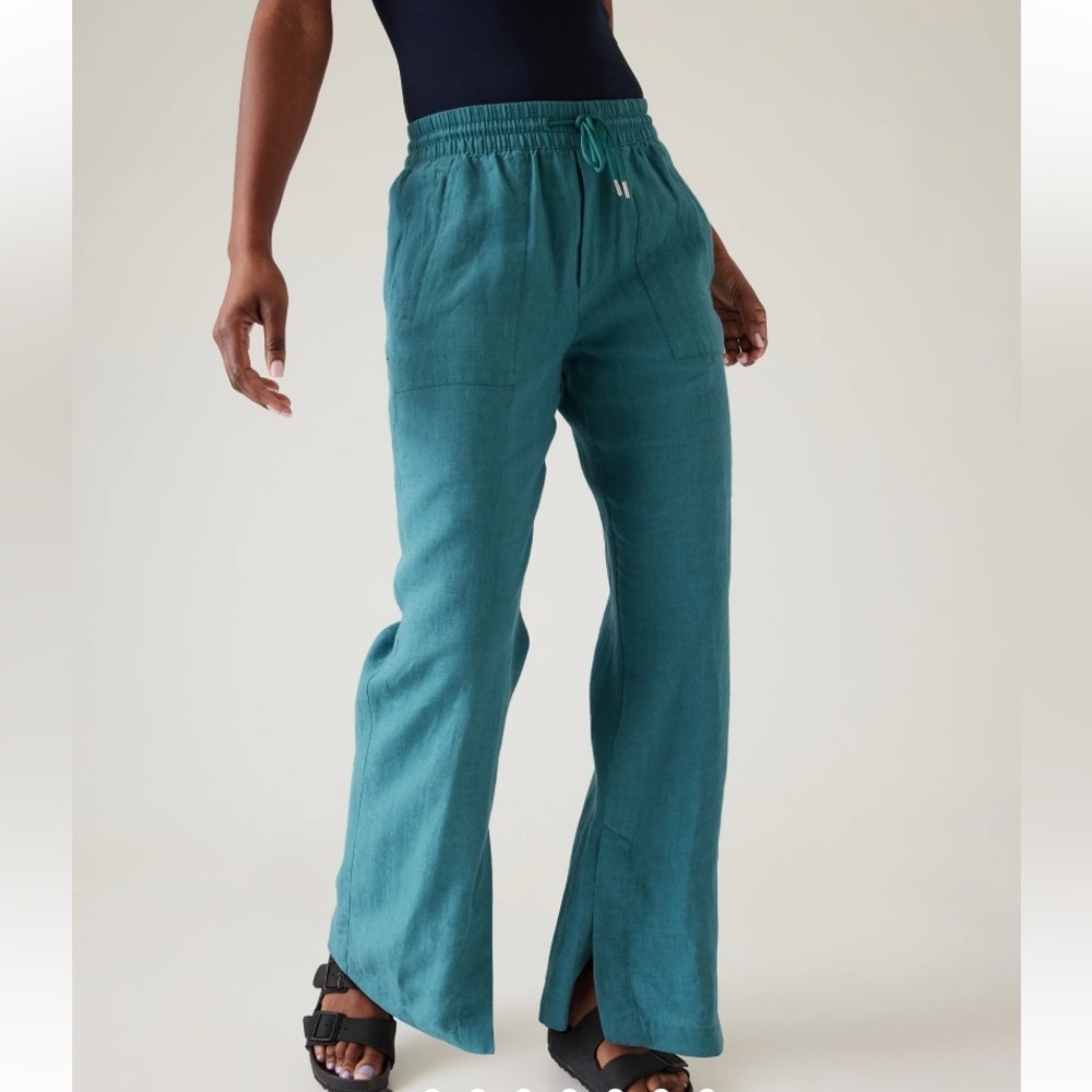 Athleta Teal Wide Leg Pants
